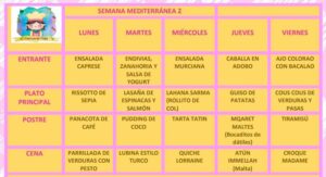 Planes de menús semanales