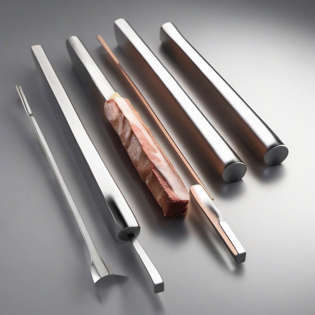 Brochetas de acero inoxidable reutilizables