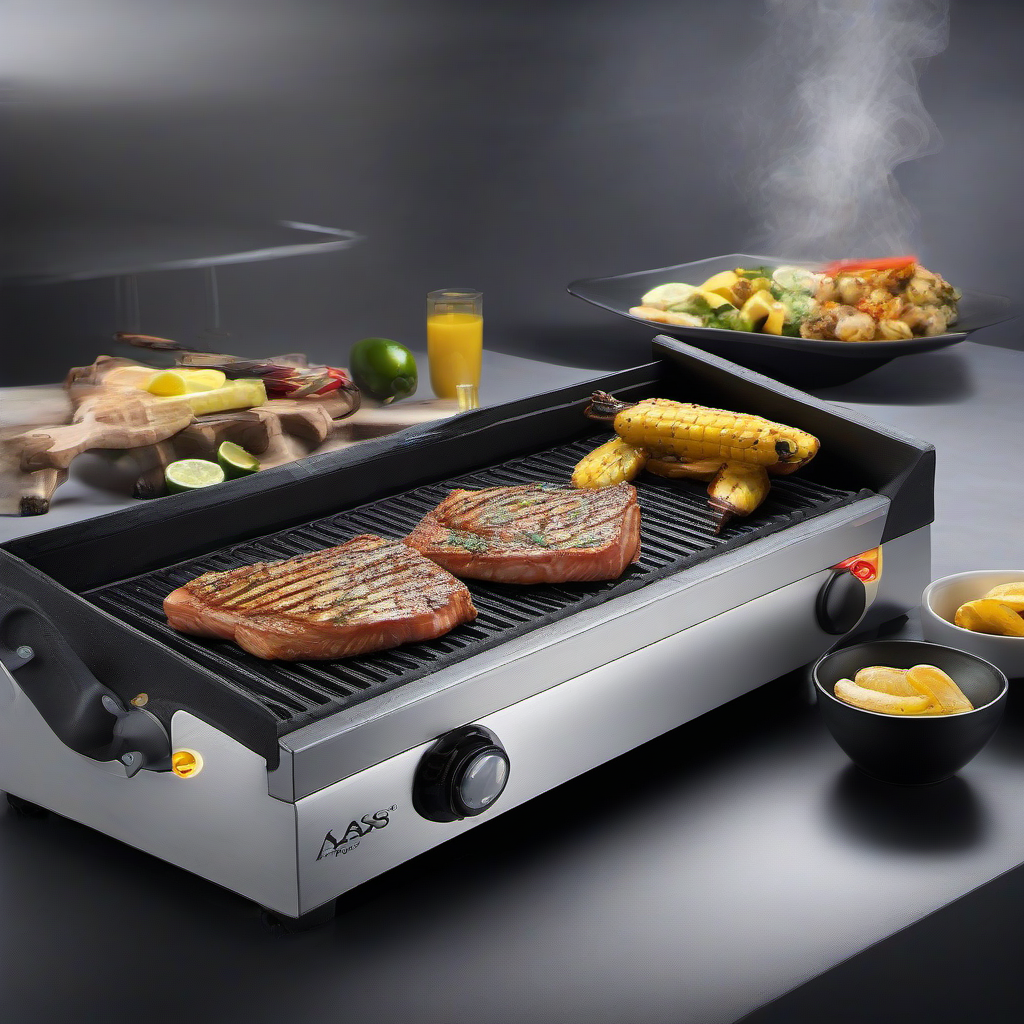 Plancha grill eléctrica