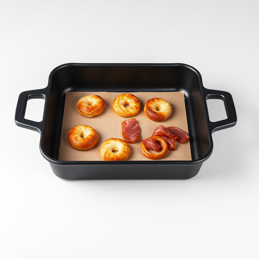 Bandeja de horno antiadherente con papel de hornear