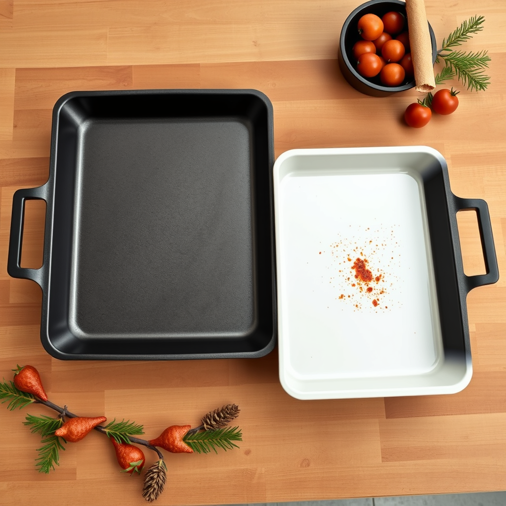 Bandeja y fuente de horno para asados navideños