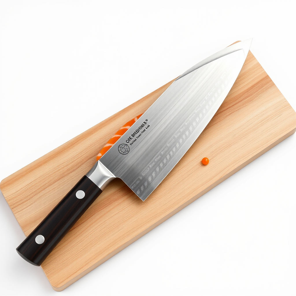 Cuchillo de chef japonés o estilo sashimi para pescado