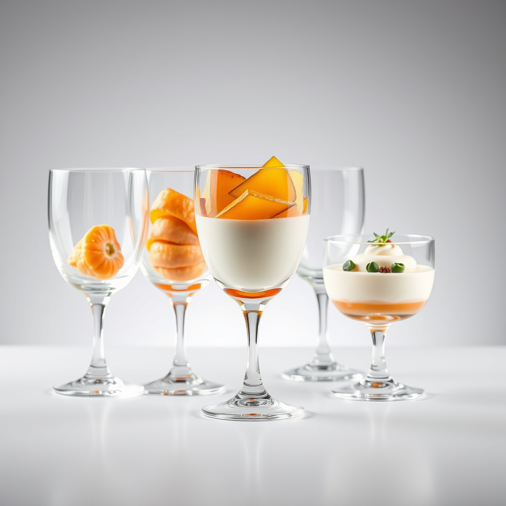 Pack de vasitos de cristal para aperitivos y postres