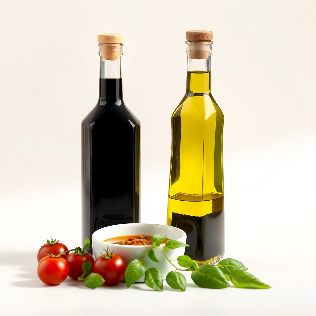 Lote de aceite de oliva virgen extra y vinagre balsámico