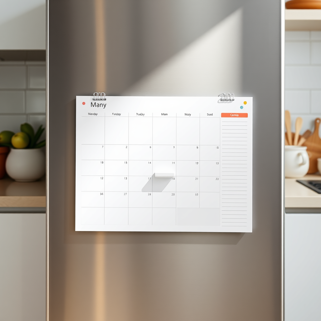 Planner magnético de menú semanal para nevera