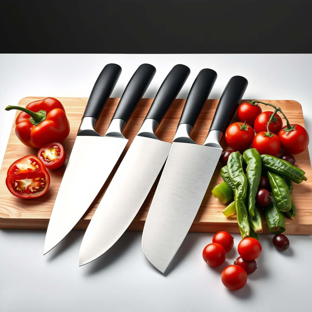 Set de cuchillos de cocina para cortar verduras
