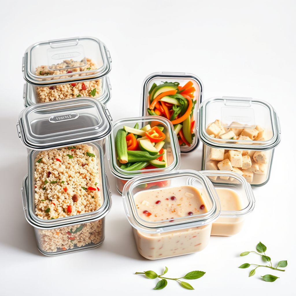 Set de recipientes de vidrio herméticos para meal prep
