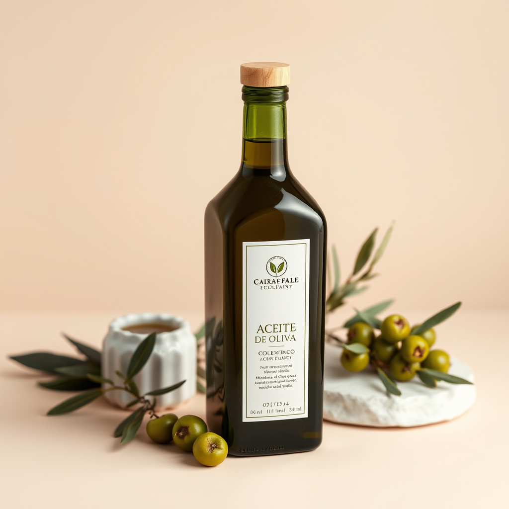 Aceite de oliva virgen extra ecológico en formato premium