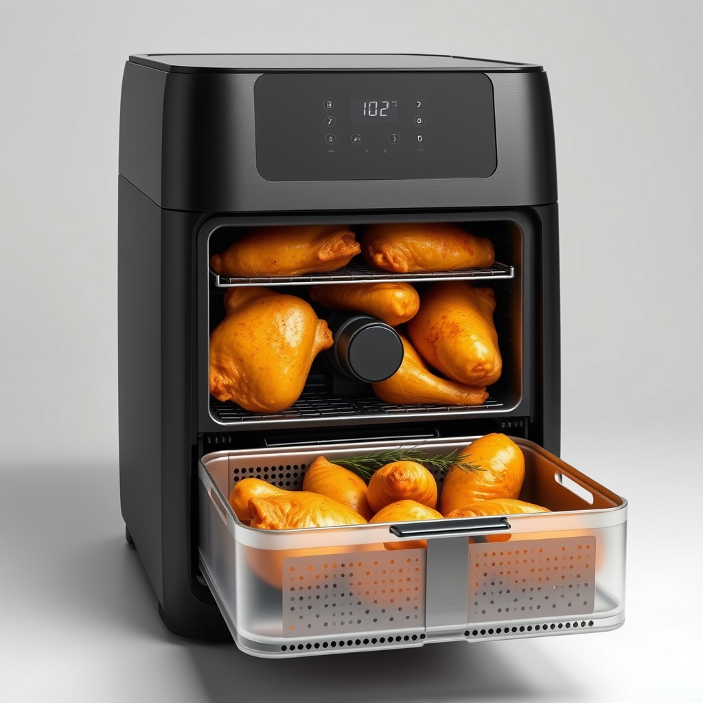 Airfryer de gran capacidad con control de temperatura