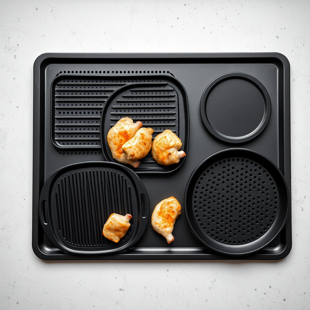 Cesta y rejillas antiadherentes para airfryer