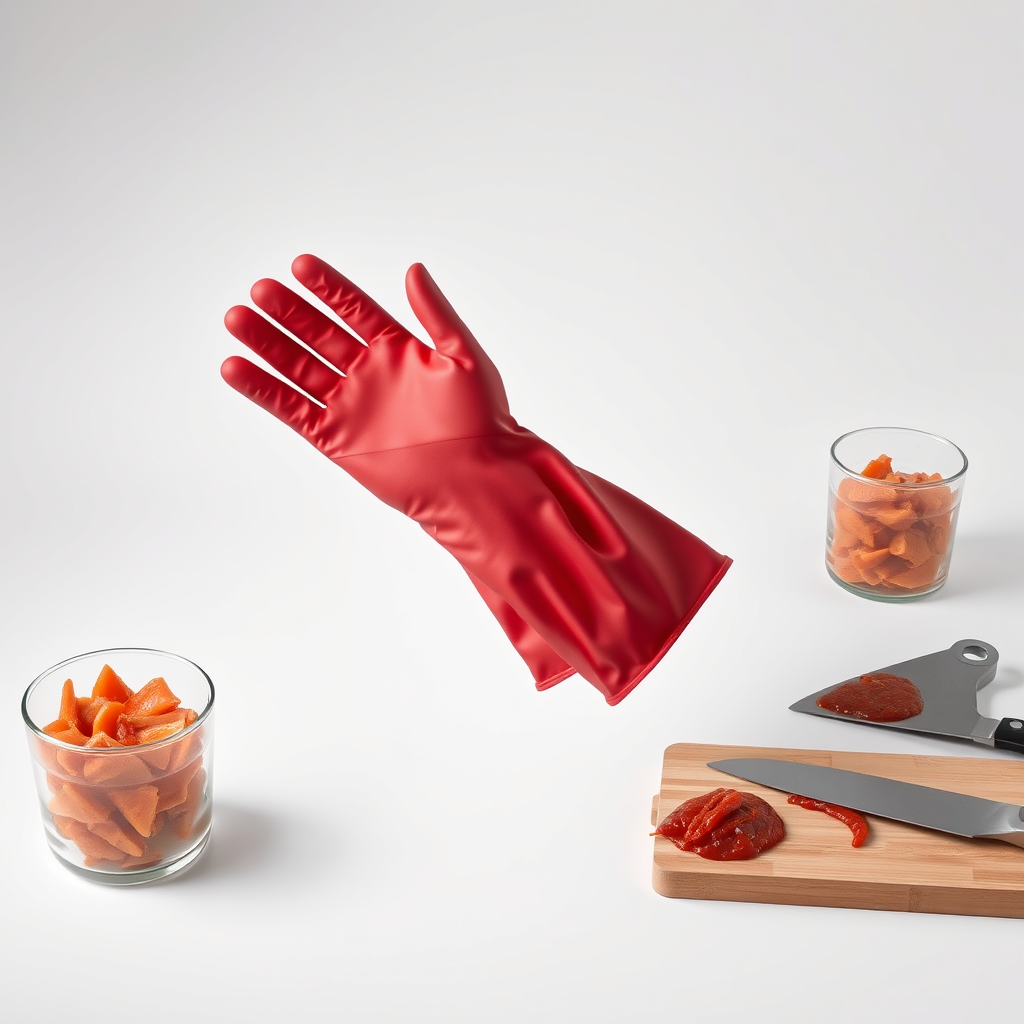 Guantes de cocina largos para manipular kimchi