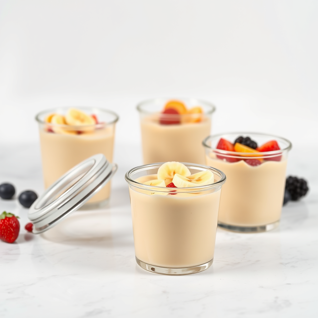 Tarros de vidrio herméticos para pudding y snacks